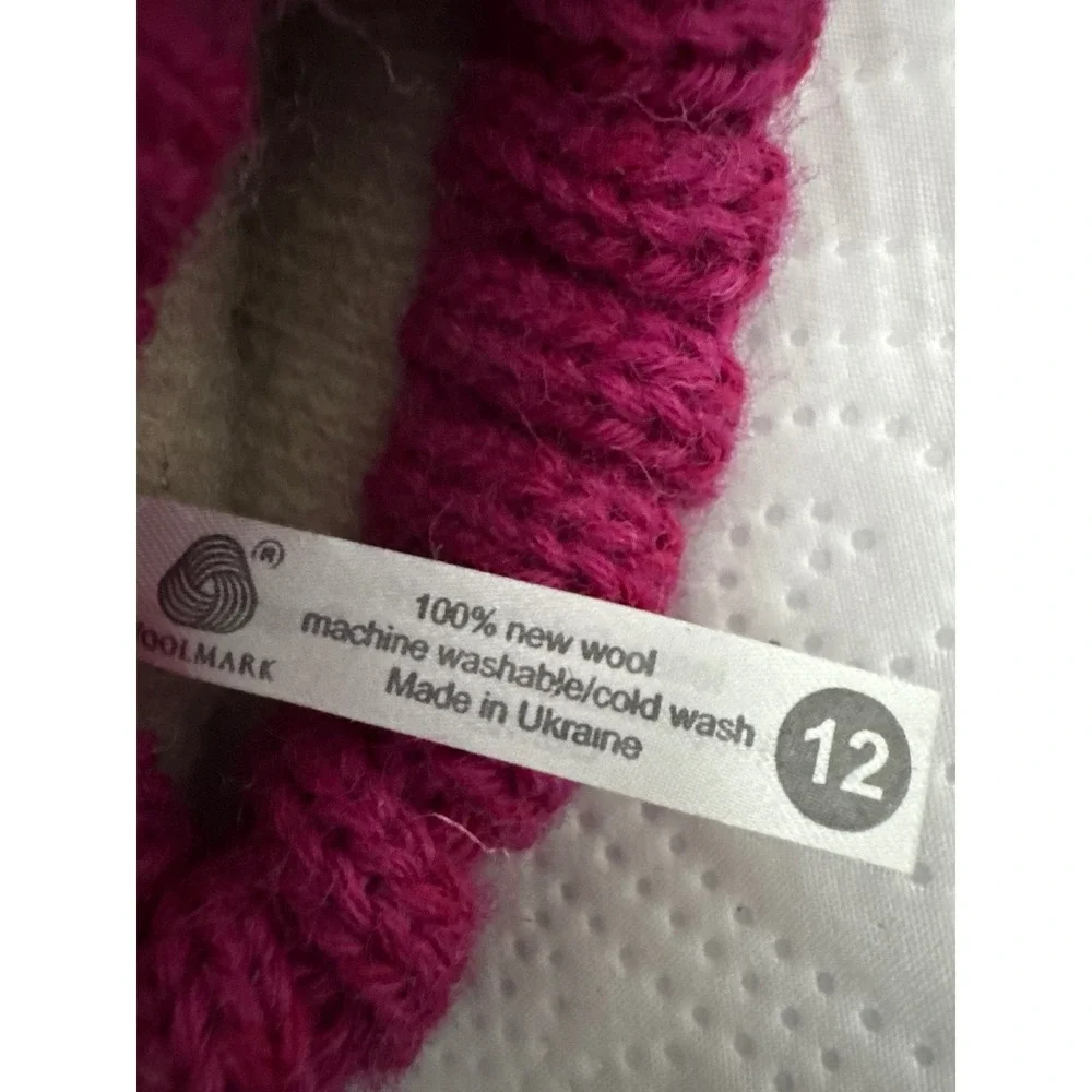 Garnet Hill Alpaca Boiled Wool Slipper Boots by Haflinger Tan Pink Kids 12 NEW